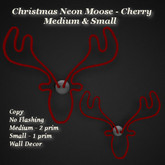 Christmas Neon Moose - Cherry Med & Sm