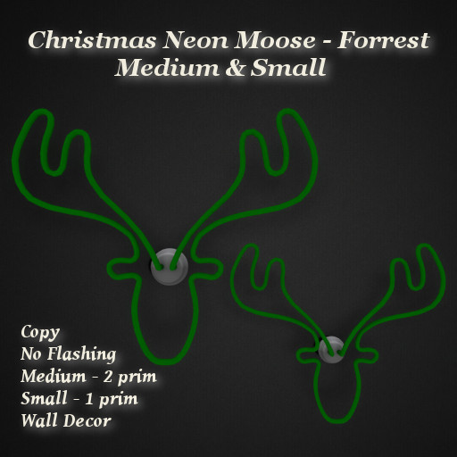 Christmas Neon Moose - Forest Med & Sm