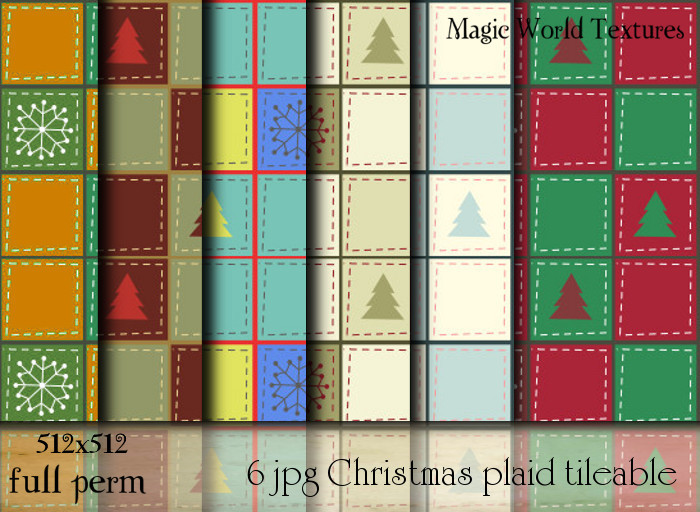Christmas plaid textures