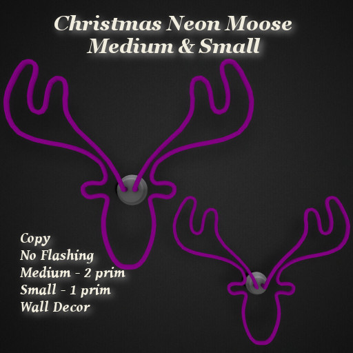 Christmas Neon Moose - Candy Med & Sm
