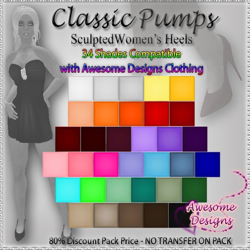 *Awesome Designs Classic Pumps 34 Color pack
