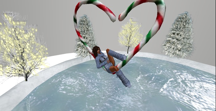 Candy Cane Heart Seat