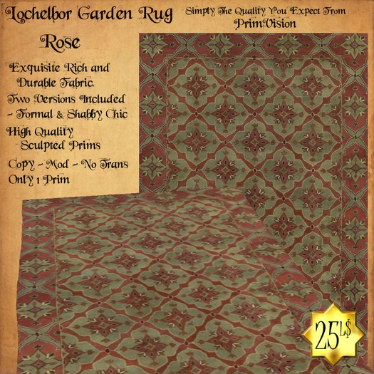 *PV* Lochelbor Garden Rug - Rose