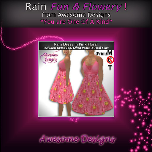 *Awesome Designs Rain In Pink Floral