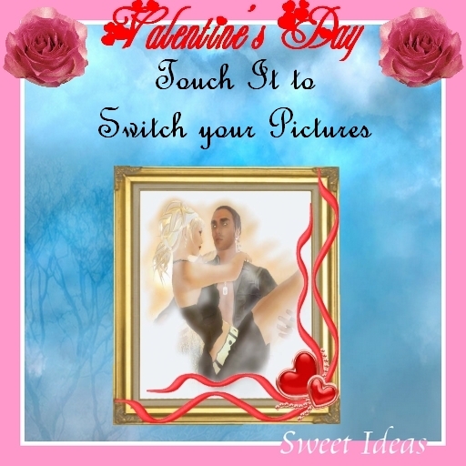 Sweet Ideas * Valentine Frame Gold /Red - Square - Touch Me
