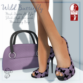 Entice - Wild Butterfly Heels Slink High & Purse - Purple