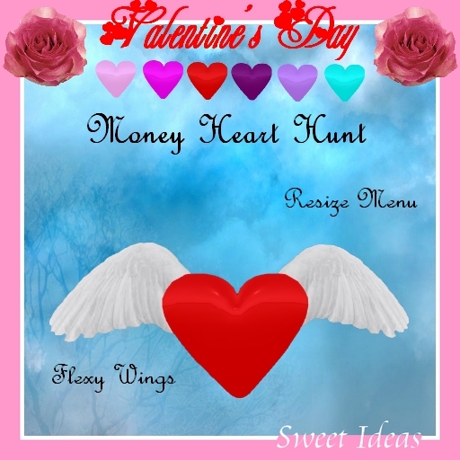 Sweet Ideas * Valentine Money  Winged Heart Hunt- MEGA (Boxed)