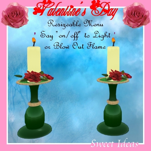 Sweet Ideas * Valentine Candle Holders Resize - Green (Boxed)