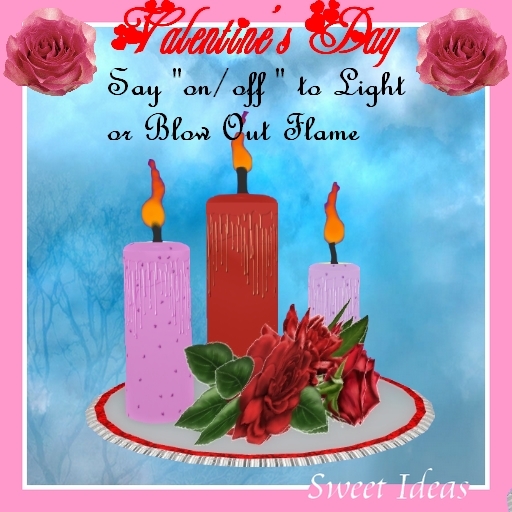 Sweet Ideas * Valentine Candle Tray Roses - Round