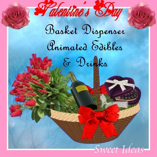 Sweet Ideas * Valentine Basket Dispenser - Natural