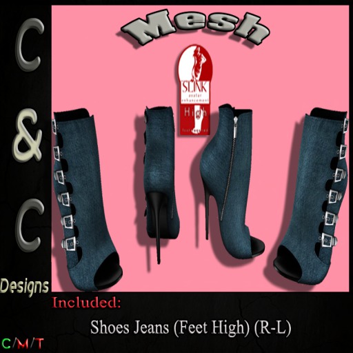 C&C Mesh Shoes High Jeans