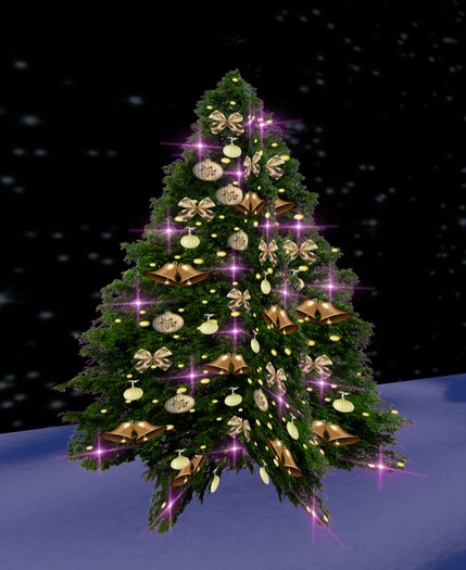 plants xmas tree gold dark