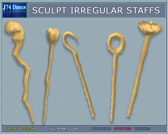 J74 Design - Full Perm Irregular Staffs