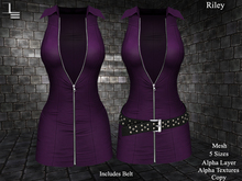 DE Designs - Riley - Purple Leather