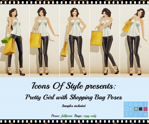 IOS Pretty Girl with Shopping Bag Pose Pack (fullperm)