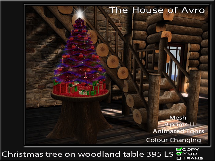 Promo - Christmas tree on Woodland Table - Color Changing 
