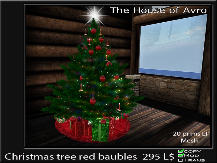 Decorated Christmas Tree  Red new 2012