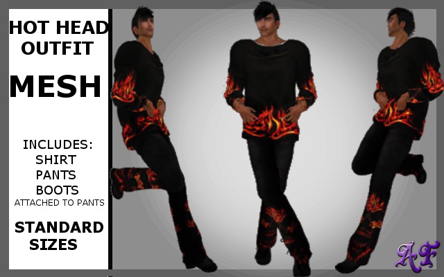 *AF* RED SKULL BIKER OUTFIT