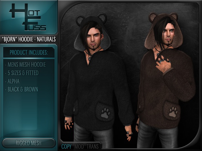 Hot Fuss "Bjorn" Hoodie - Naturals MALE