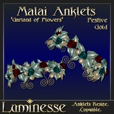Luminesse Malai Festive Gold Anklets-Wear To Unpack