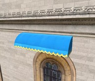 High Res Mediterranian Blue Window Awning or Sun Shade with Full Perm Texture Included 1204