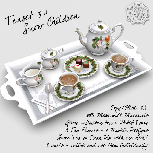 Interactive Tea Set 3.1 - "Snow Children" Pattern