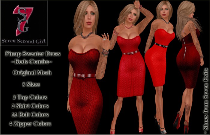 7SG Pinup -Embossed Dress - DEMOS