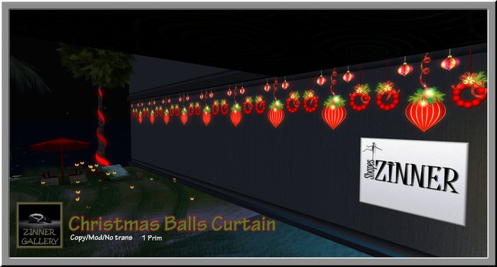Zinner Gallery - Christmas Balls Curtain