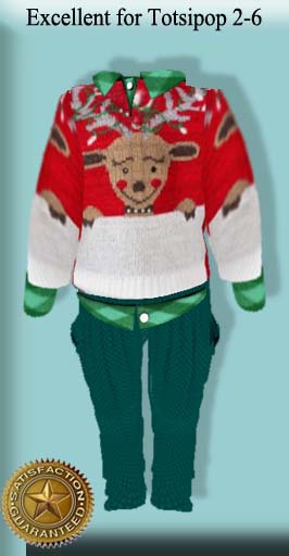 TO67 Totsipop Deer Sweater Pants Set <box>