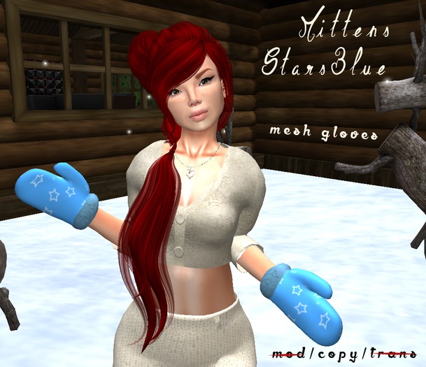 Mittens - Stars: Blue {Deviant Designs}