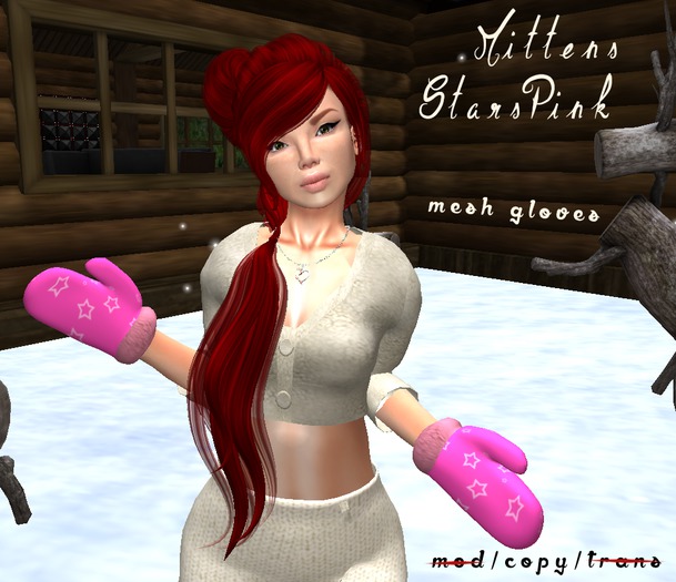 Mittens - Stars: Pink {Deviant Designs}