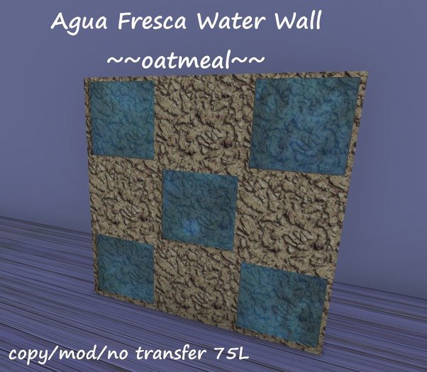 Agua Fresca Water Wall -- Oatmeal