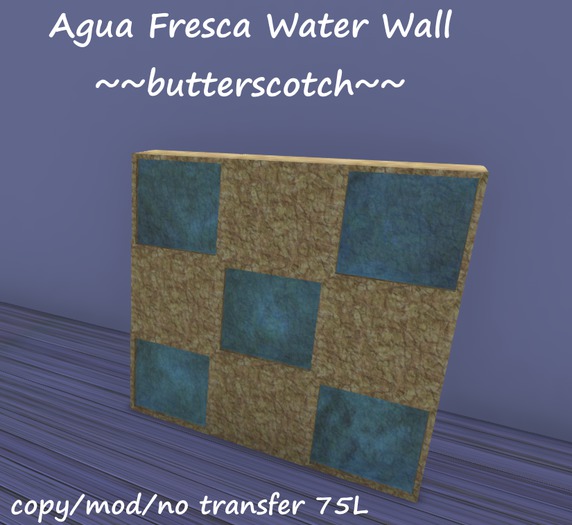 Agua Fresca Water Wall -- Butterscotch