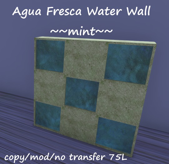 Agua Fresca Water Wall -- Mint