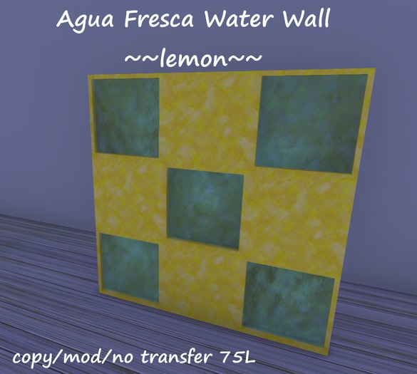 Agua Fresca Water Wall -- Lemon