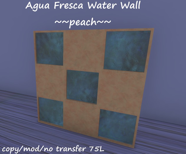 Agua Fresca Water Wall -- Peach