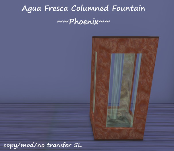 Agua Fresca Columned Fountain -- Phoenix