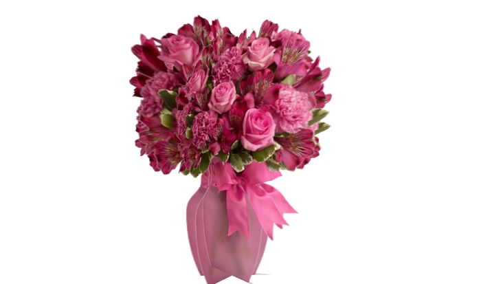 Pink Pink Pink! Roses in Vase