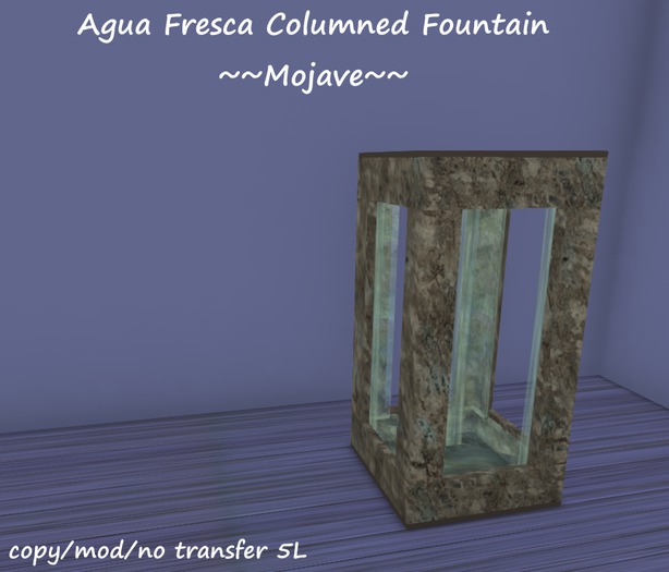Agua Fresca Columned Fountain -- Mojave