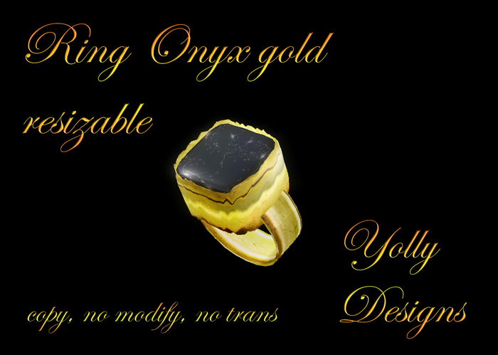 Ring Onyx gold