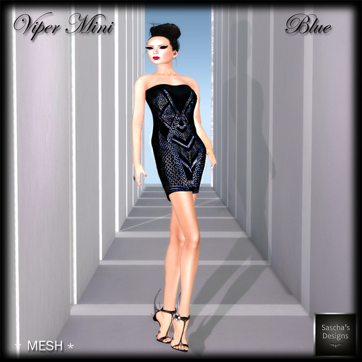 SAS - Viper Blue Mini Dress (Mesh)