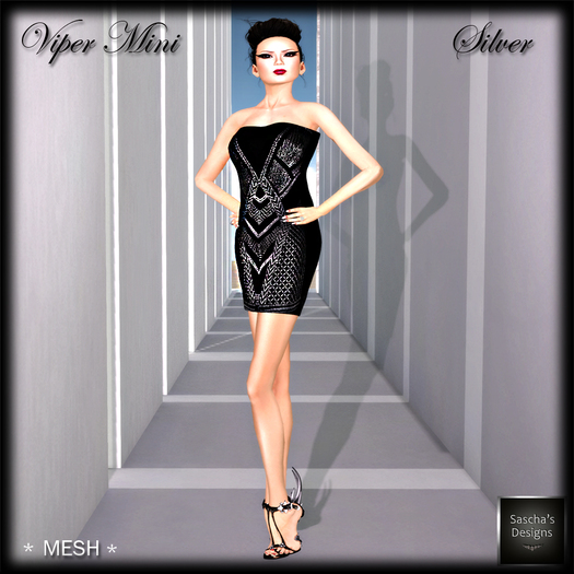 SAS - Viper Silver Mini Dress (Mesh)