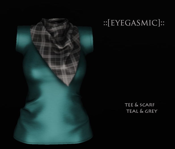 ::[EyeGasmic]:: Tee&Scarf Roxy Teal & Grey