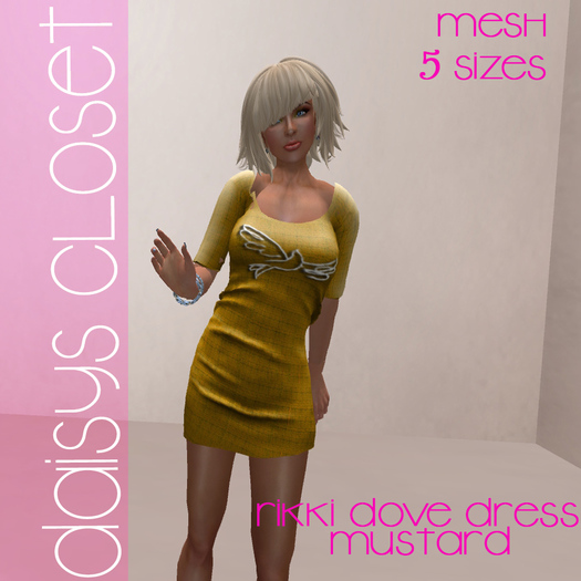 *DC - Rikki Dove Dress -Mustard- 5 Sizes *