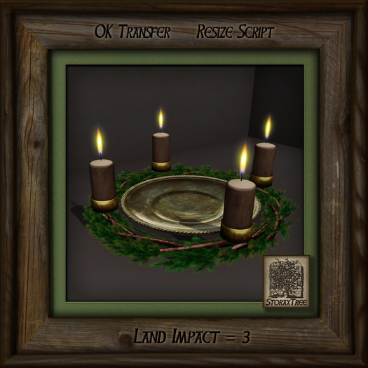 Pine Wreath Candle Bk