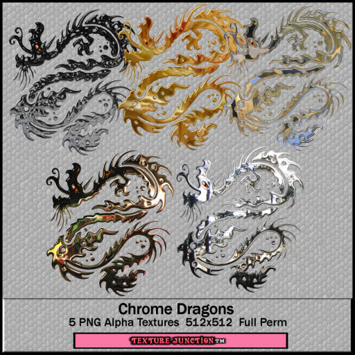 ~TJ~  Chrome Dragons Texture Alphas