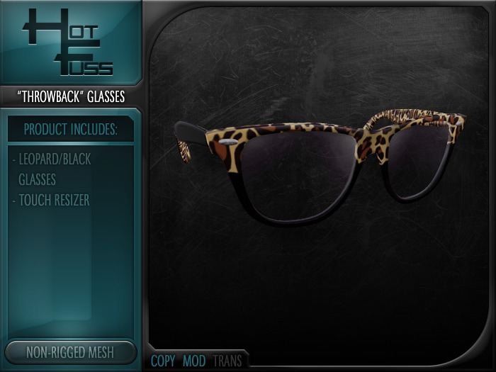 Hot Fuss "Throwback " Glasses - Leopard