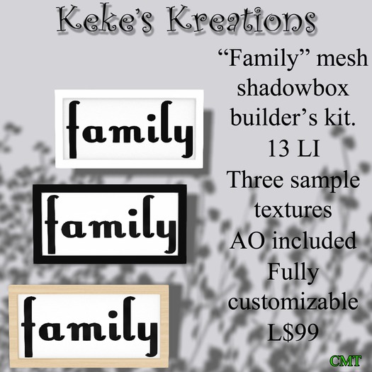 "Family" Mesh Shadowbox Builder's Kit