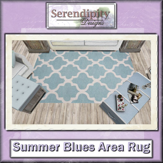 Serendipity Designs - Summer Blues Rug (boxed)