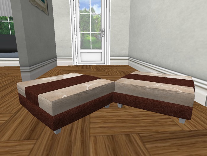 Light Brown Ottoman Set